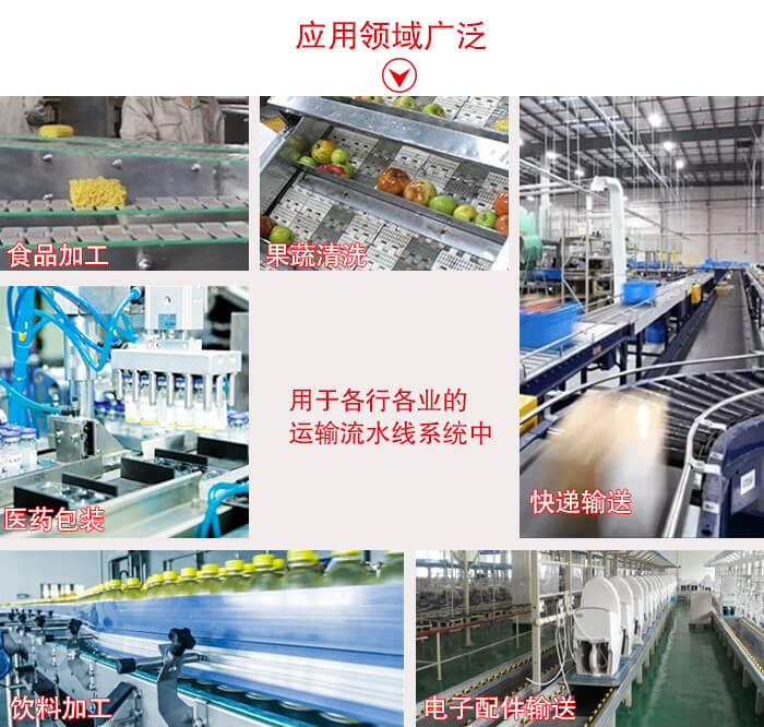鏈板輸送機(jī)適用行業(yè)：食品加工，果蔬清洗等行業(yè)
